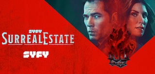 SurrealEstate title image on a red banner